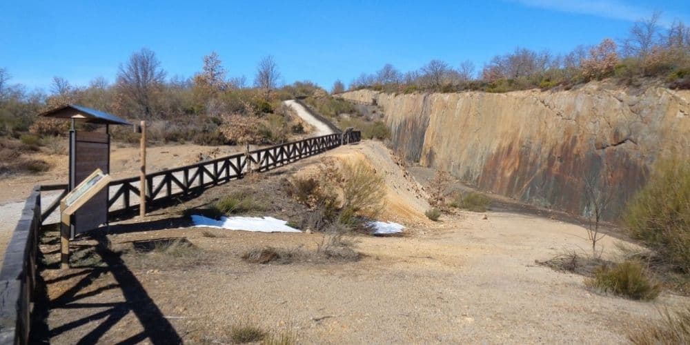 Paisaje del entorno del Mirador del Bosque Fósil en Verdeña
